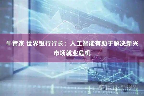 牛管家 世界银行行长：人工智能有助于解决新兴市场就业危机