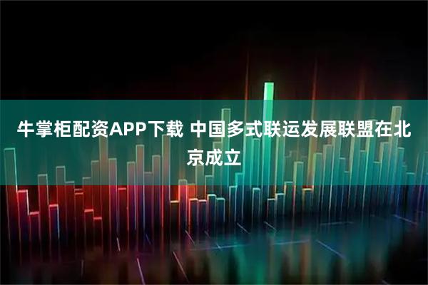 牛掌柜配资APP下载 中国多式联运发展联盟在北京成立