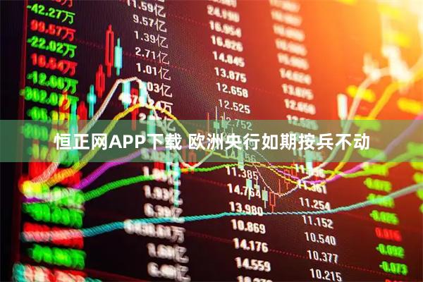 恒正网APP下载 欧洲央行如期按兵不动